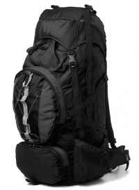 60+10l Internal Frame Camping Hiking Backpack Black