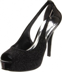 Guess Women's Hondo5 Open-Toe Pump,Black,9 M US