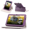 MoKo(TM) 360 Degree Rotating Folio Cover Case With Multi-Angle Vertical and Horizontal Stand for Acer Iconia Tab A200 Android Tablet, Purple