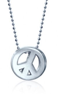 Alex Woo Little Faith Sterling Silver Peace Sign Pendant Necklace, 16