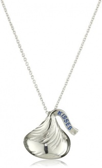 Hershey Jewelry Sterling Silver Medium Flat Back Shaped w/ diamond accent Pendant