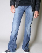 Diesel Mens Denim Jeans - Straight Leg - Slight Boot Cut - Faded Wash