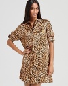 Embark on a safari-like slumber in Lauren Ralph Lauren's silky, leopard-print sleep shirt.