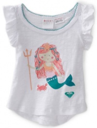 Roxy Kids Baby-girls Infant Cross My Heart Shortsleeve Graphic Shirt, Sea Salt, 24 Months