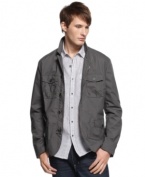 Add this military detailed jacket from Kenneth Cole to your arsenal of casual cool.