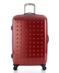 Put a modern spin on your travel plans with a strikingly designed upright that faces the stress of life on the go with a polycarbonate shell and multi-directional spinners that provide you with maximum mobility to get around the bustling crowds at your latest locale. 10-year warranty.