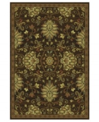 The bold and the beautiful! With lush blooms and a rich dark chocolate hue, this St. Lawrence rug offers a perfectly modern take on traditionally elegant styling. Crafted of durable polypropylene for years of long-lasting beauty.