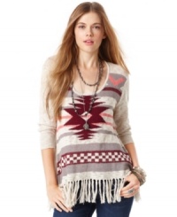 Channel the spirit of the Southwest with American Rag's swingy sweater!