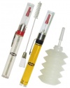 Lubrication Set - Two Precision Pen Point Needle Oilers with Clear & Amber Oils and Bellows Grease Dispenser Including Application Brush from Commando