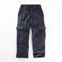 Tea Collection Baby-Boys Infant French Terry Cargo Pant, Blue, Medium