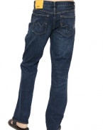 Men's WeSC Slim Fit Low Rise Straight Leg Jean in Gently Worn Stretch