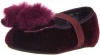 Stuart Weitzman Layette Baby Furry Ballet Flat (Infant/Toddler),Plum,2 M US Infant