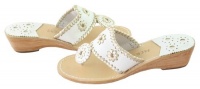 Jack Rogers Navajo Mid Wedge White Platinum Sandals