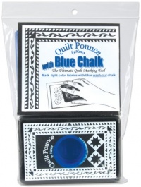 Hancy 4-Ounce Quilt Pounce Pad with Chalk Powder, Blue