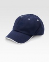 Classic cotton baseball cap with contrast trim and embroidered logo detail.Embroidered logoCottonSpot cleanImported