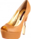 Ruthie Davis Women's Angel Peep-Toe Pump,Honey/Gold,37 EU / 7 2A(N) US