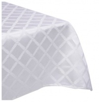 Lenox Laurel Leaf 70-by-104-Inch Oblong / Rectangle Tablecloth, White