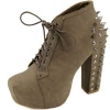 Nature Breeze Francheska-03 Taupe Nude Spikes Platform Booties, Size: 8.5 (M) US [Apparel]