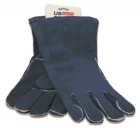 US Forge 400 Welding Gloves Lined Leather, Blue