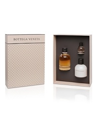 This gift set includes a 2.5 oz. Eau de Parfum Spray, 3.4 oz. Body Lotion and 0.25 oz. Deluxe Mini Eau de Parfum.