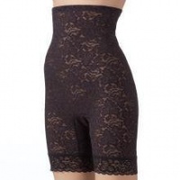 Bali Lace 'N Smooth Hi-Waist Thigh Slimmer 8L11, Rosewood, L