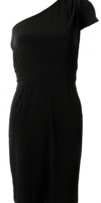 Calvin Klein Women's Single Shoulder Jersey Dress 8 Black [Apparel]