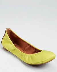 In chartreuse satin, Lucky Brand's Emmie2 flats make a vibrant statement.