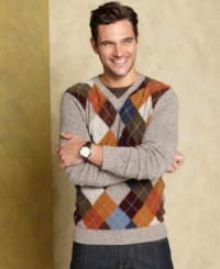 Argyle is the perfect classic pattern for fall. This sweater from Tommy Hilfiger brings timeless style to your wardrobe.