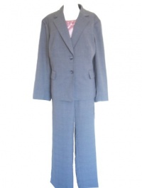 KASPER Subtle Chic 3PC Jacket/Pants/Cami Suit-GREY/MAUVE-22W