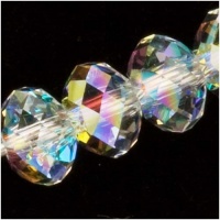 SWAROVSKI ELEMENTS Crystal Rondelle Beads #5040 4mm Crystal AB (12)