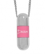 Dream Capsule 24-Inch Necklace, Chrome/Pink