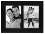 Linear Black Picture Frame 3.5x5 Split Double