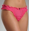 Betsey Johnson Women's Tricot Shirred Thong