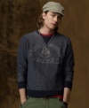 A rugged pullover is crafted from super-soft French terry with a naval-inspired graphic for a worn-in, downtown look.