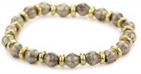 Vanessa Mooney Savanna Silver African Bicone and Gold Heishi Bracelet