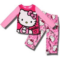 Hello Kitty Pretty Kitty 2 Piece Fleece Pajamas For Girls - 8