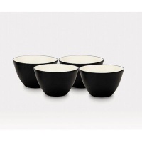 Noritake 4-Inch Colorwave Bowl, Graphite, Set of 4