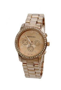 Bombshell Women's BS0314R Runway Rhinestone Rose Gold Tone Watch