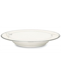 Fluid platinum scrolls glide freely throughout this beautiful fine china from Noritake. Easy to match with any decor, the fresh and elegant Platinum Wave collection of dinnerware and dishes is a timeless look for fine dining or luxurious everyday meals.