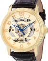 Stuhrling Original Men's 107EM.333531 Classic Delphi Omega Goldtone Automatic Skeleton Watch Gift Set