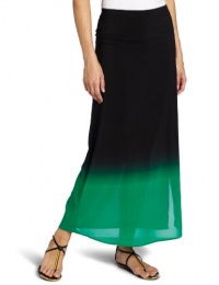 Vince Camuto Women's Ombre Panel Knit Underlay Maxi Skirt, Jungle, 2