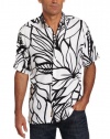 Cubavera Men's Short Sleeve Abstract Floral Print Shirt