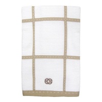 Calphalon Checked  Terry Kitchen Towel, Biscotti