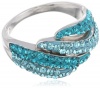 Carnevale Sterling Silver Swarovski Elements Ring, Size 7