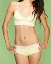 honeydew Rayon and Lace Boyshort Panties (482) L/Cream/Frost Grey