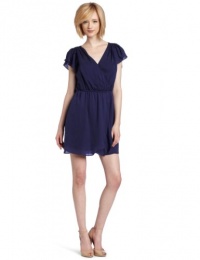 BCBGeneration Women's Flounce Dress, Navy Sea, X-Small