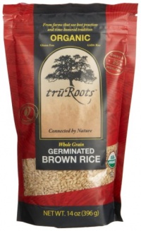 truRoots Organic Germinated Brown Rice, 14-Ounce Pouches (Pack of 6)