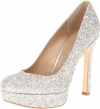 Joan & David Collection Women's Quella3 Platform Pump,Silver Multi/Silver Synthetic,8.5 M US