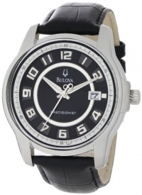 Bulova Men's 96B127 Precisionist Claremont Black Leather Watch