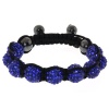 10mm Shiny Blue Hip Hop Crystal Ball Adjustable Bracelet